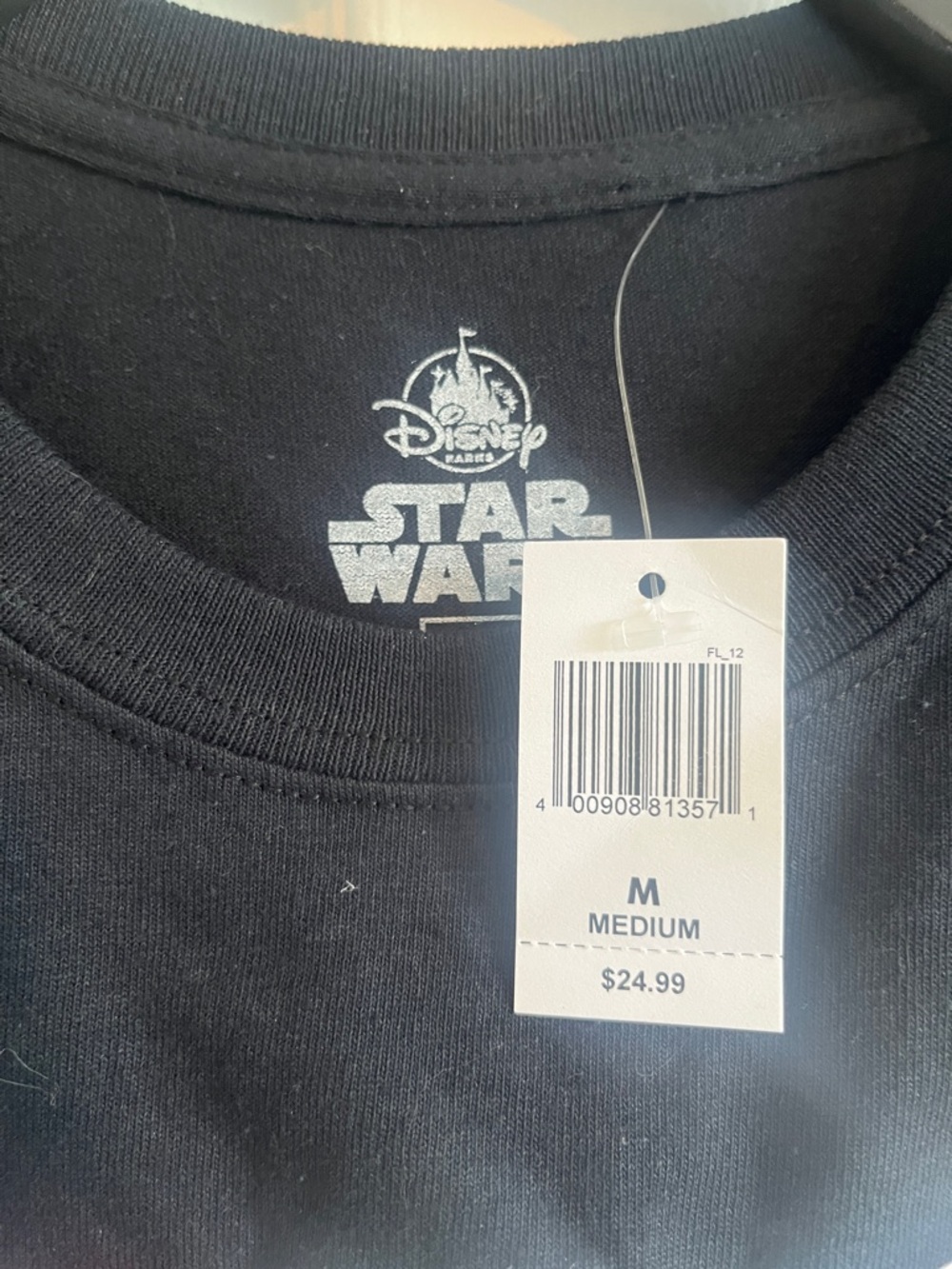 Disney 100% Cotton Black Star Wars Graphic Tee - Picture 3 of 6